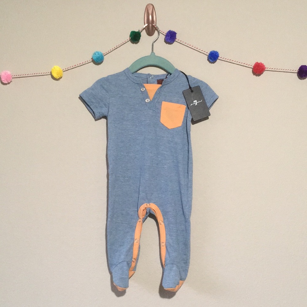 NWT 7 for All Mankind 0-3mo onesie